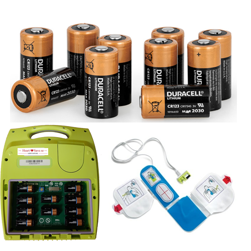 Zoll AED Plus. Elektroder & Batterier.