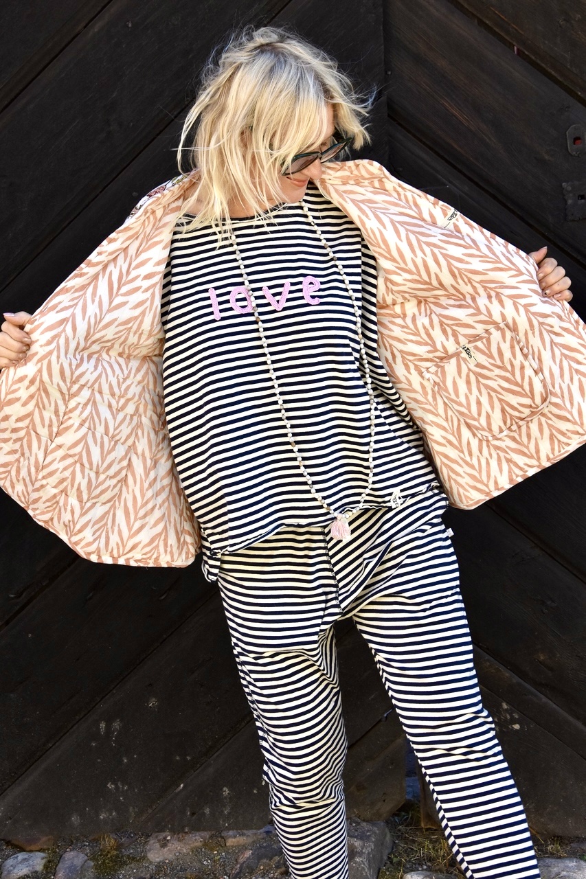 ROMY QUILTED COTTON JACKET TULSI POWDER  - 3