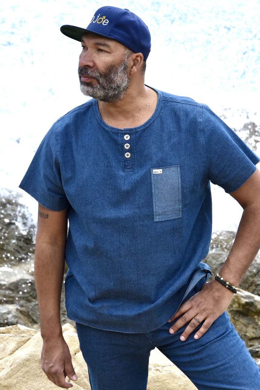 CALEB JUST BLUE DENIM TOP - 3