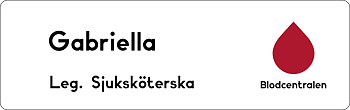 Namnskylt Blodcentralen