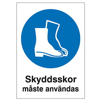 Skyddsskor måste användas