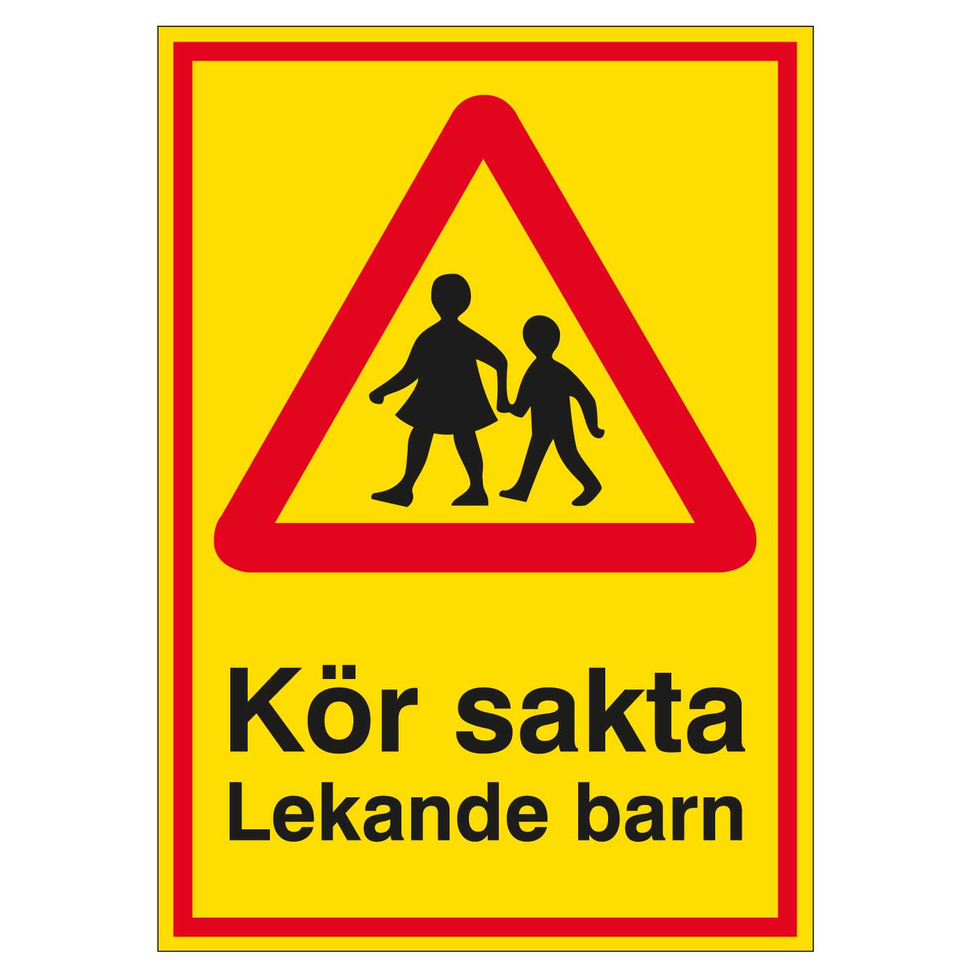 Kör sakta lekande barn