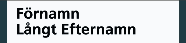 Printad magnetmatta: Endast namn, 2 rader