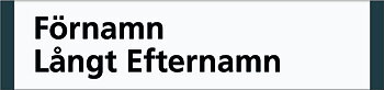 Printad magnetmatta: Endast namn, 2 rader