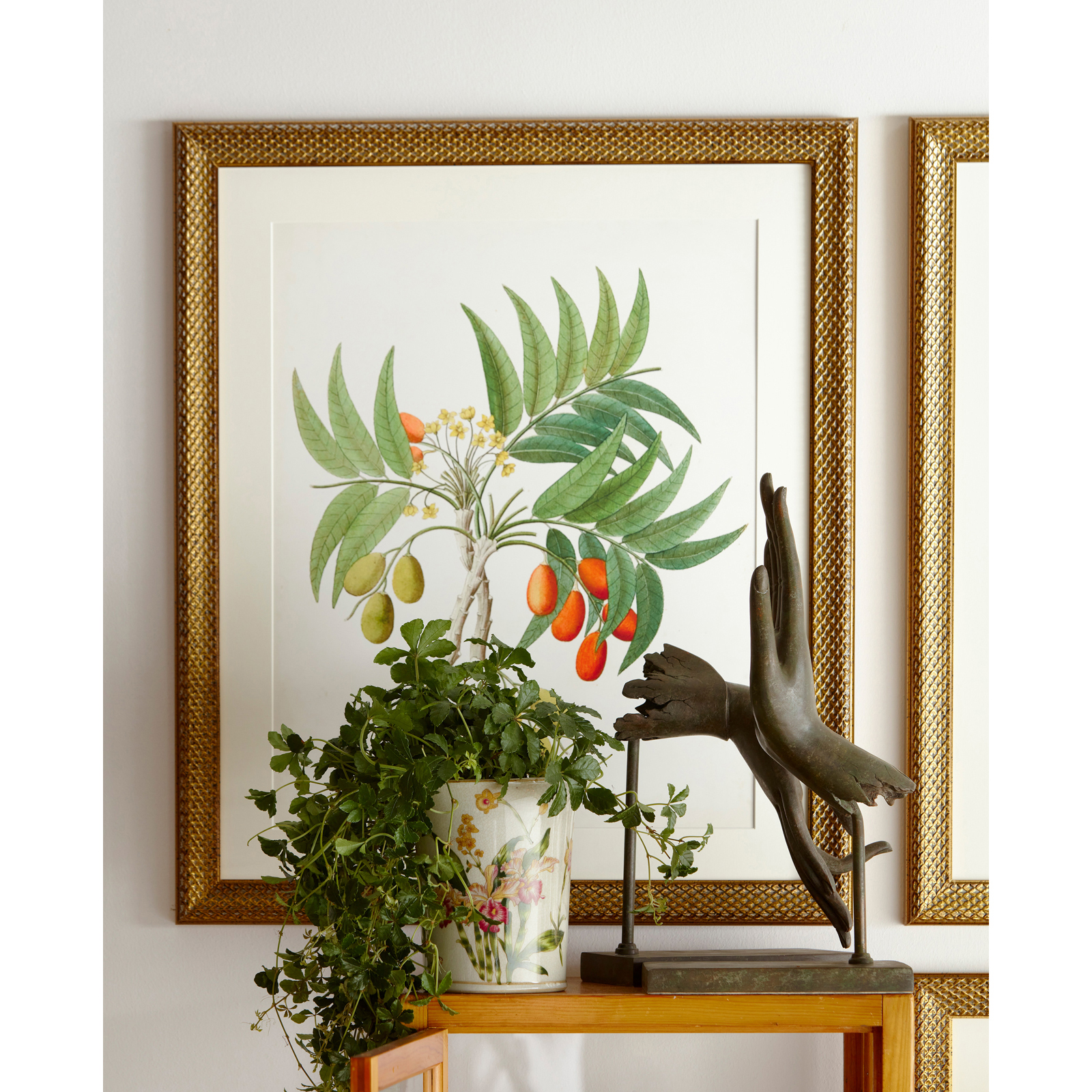 PLANTER, TAPERED ROUND, ORCHIDS ON - 3
