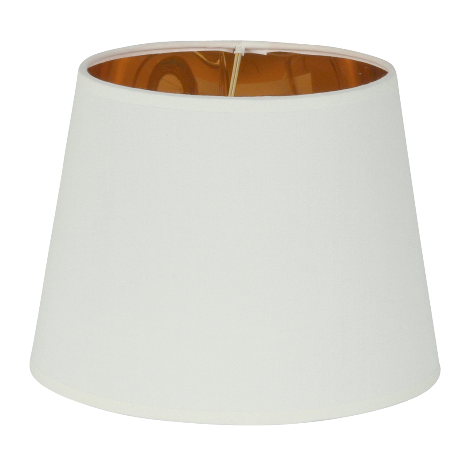 SHADE, OVAL, WHITE TEXTILE,