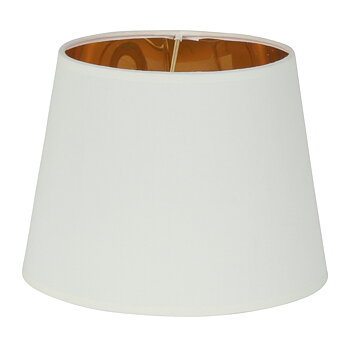 SHADE, OVAL, WHITE TEXTILE,