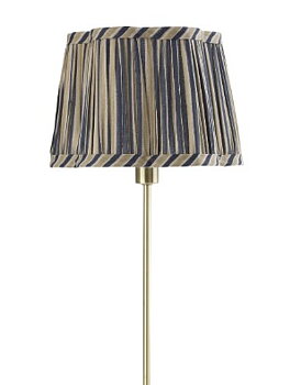 Chamois Lampshade Scallop - Jaipur Stripe - Beige/Blue - 25 cm
