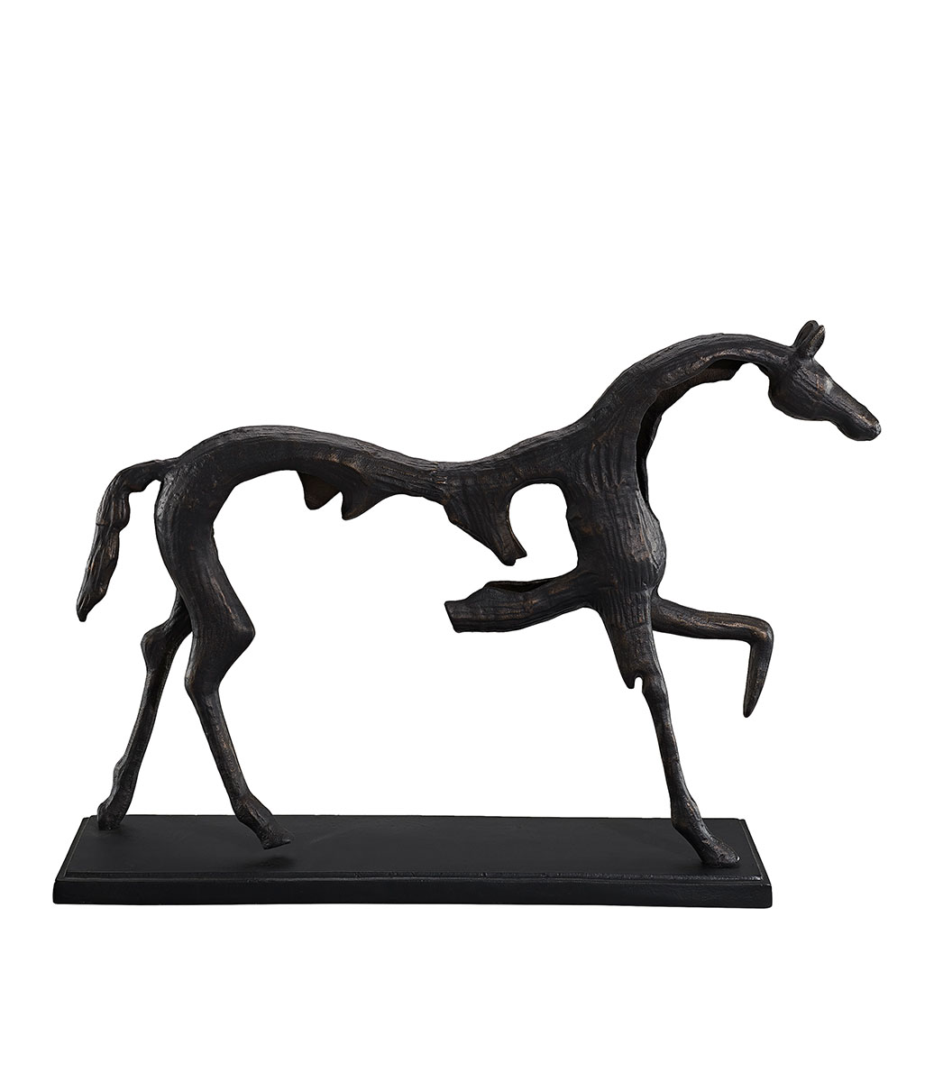 Cavallo decor antique black bronze