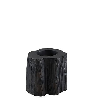 Flame low tealight holder antique black