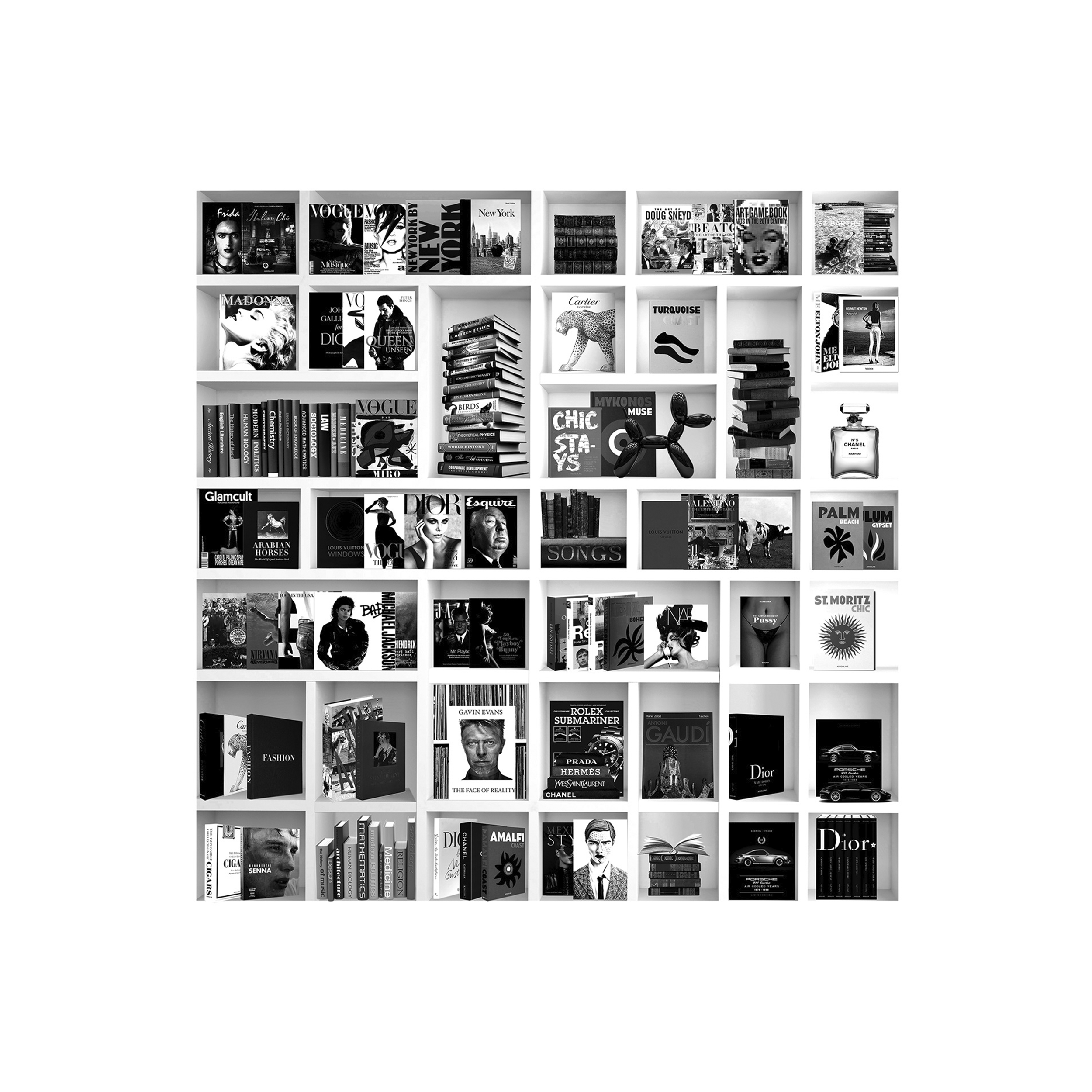 BOOK CASE MUSIC WHITE 