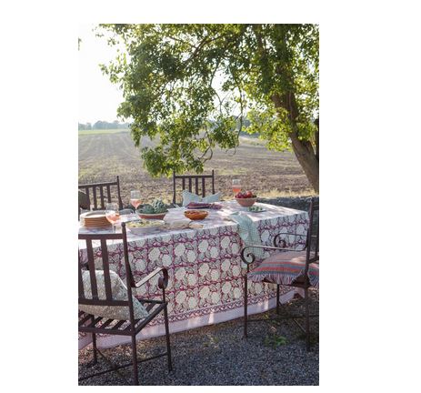 1. Tablecloth - Dahlia - Red Green - 2