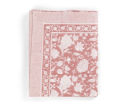 1. Tablecloth - Indian Rose - Lantana Rose