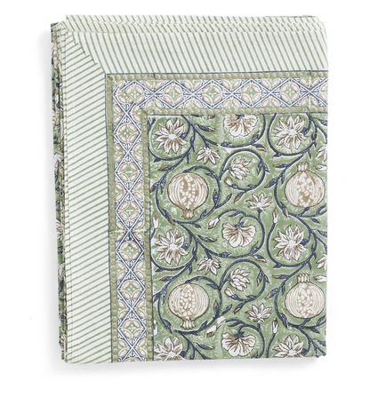 1. Tablecloth - Tangier Pomegranate - Green