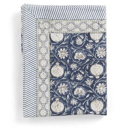 1. Tablecloth - Tangier Pomegranate - Blue