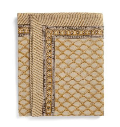 Linen Tablecloth - Cypress-Ochre