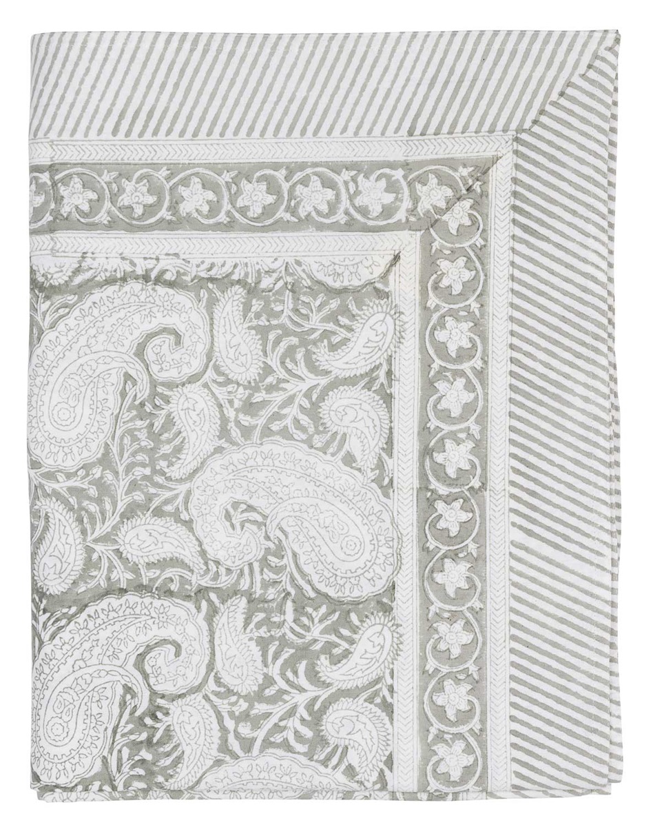 1. Tablecloth - Big Paisley® - Light Grey