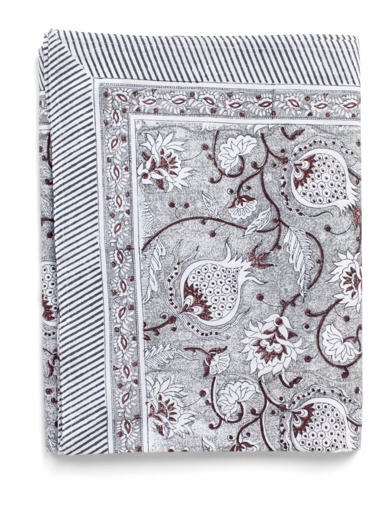 1. Tablecloth - Pomegranate - Grey