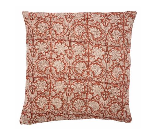 Linen Cushion  Paradise   Spicy Red