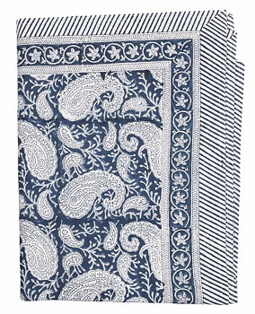 1. Tablecloth - Big Paisley® - Navy Blue 