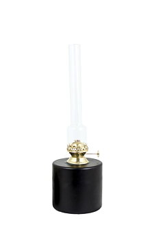 Fotogenlampa rak svart stor