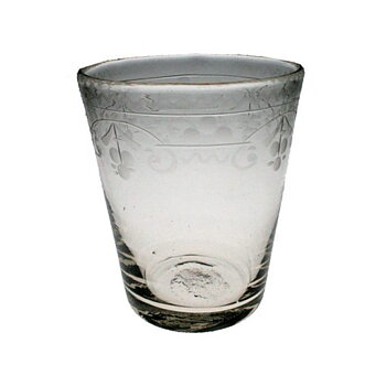 Selterglas med gravyr