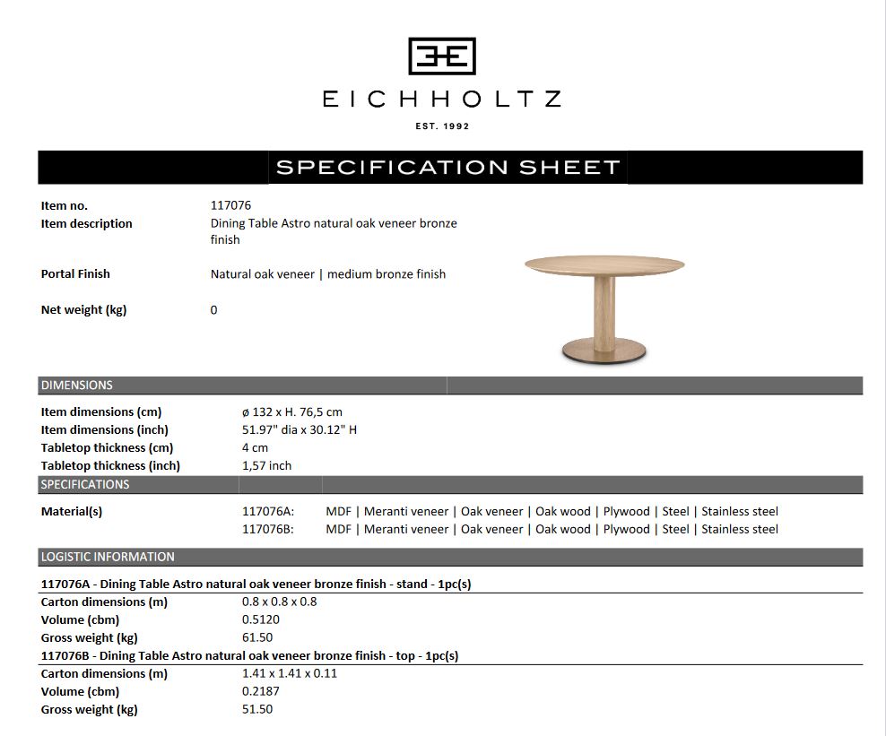 Dining Table Astro - 5