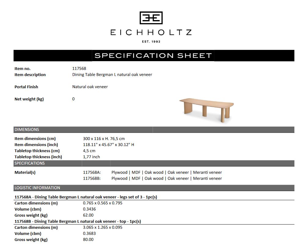 Dining Table Bergman L - 6