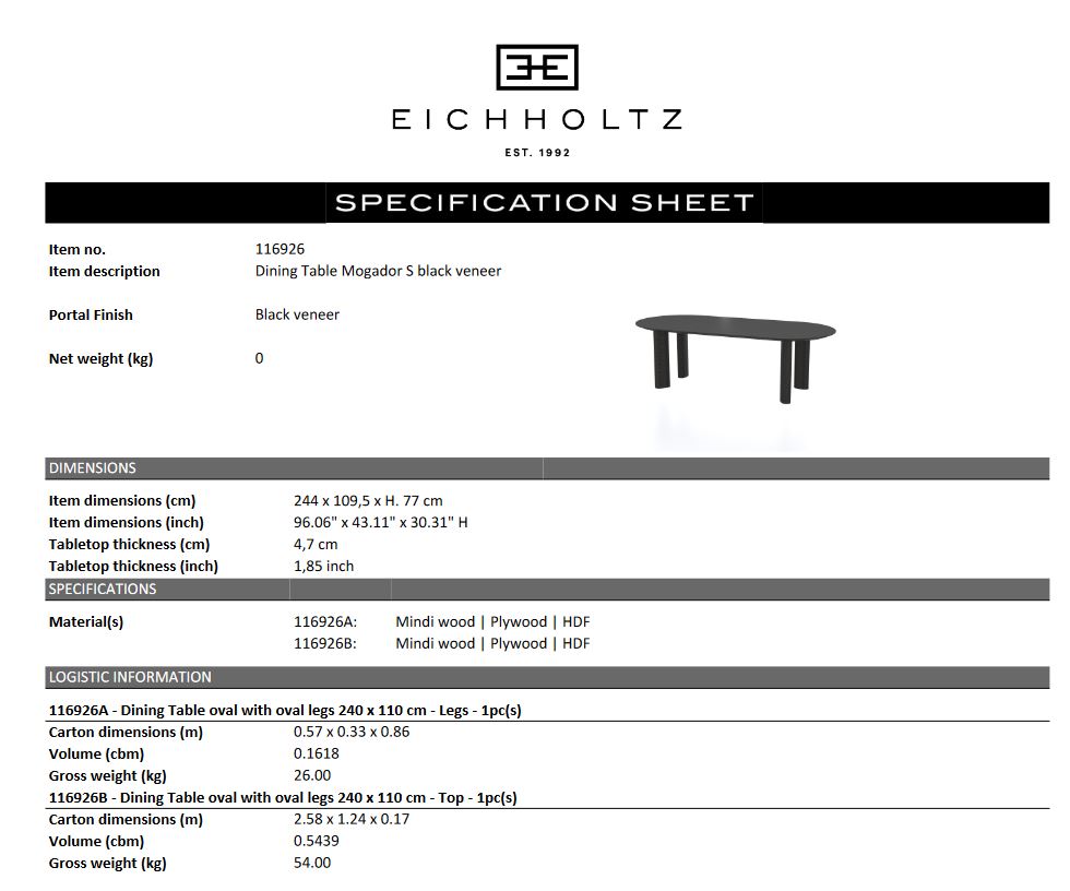 Dining Table Mogador S - 4