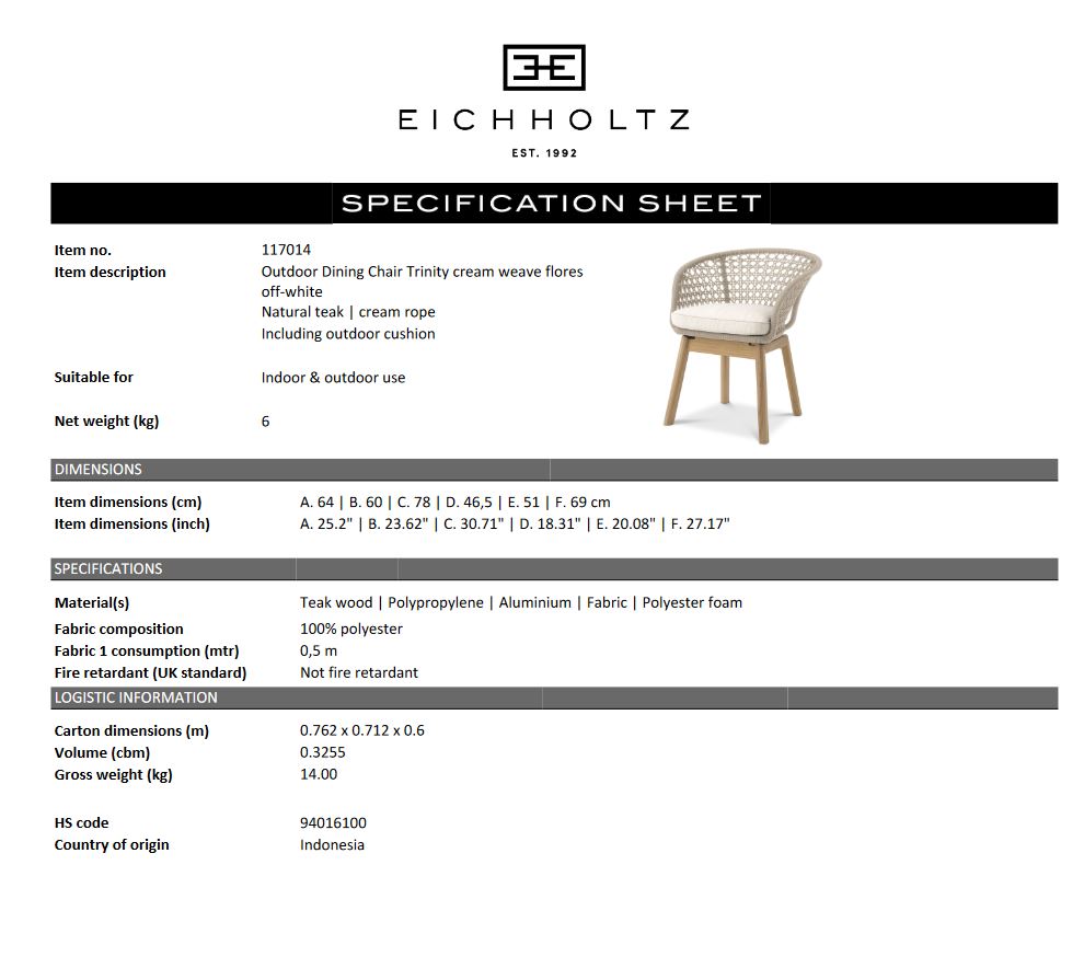 Outdoor Dining Chair Trinity - 4