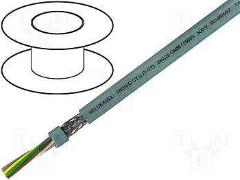 Kabel 4x0,25 mm² skärmad