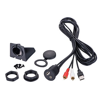 USB + AUX-förlägning för panelmontage