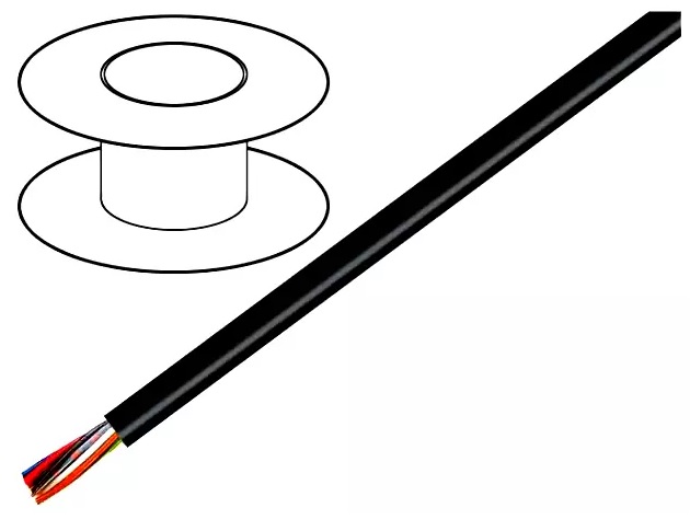 Kabel 2x0,25 mm² svart