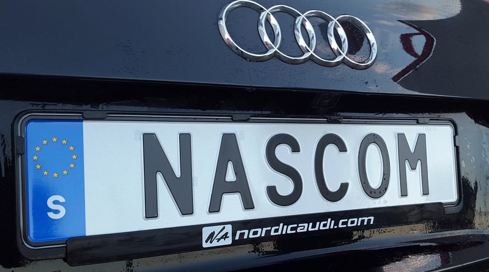 Reklamlist NordicAudi för nummerplåtshållare - 2