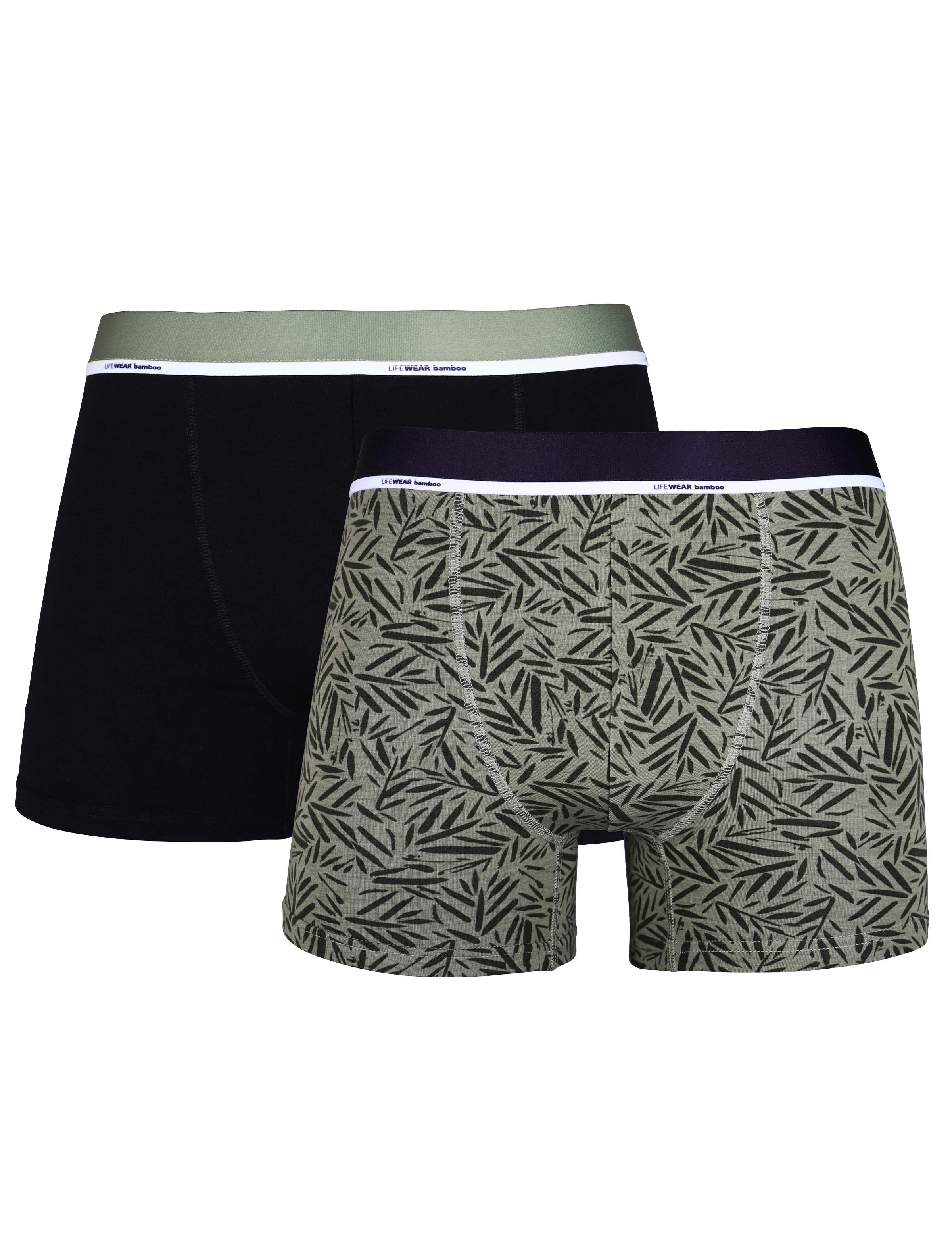 2-pack boxerkalsonger i bambu- Grön bambu