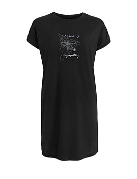 Svart nattlinne i bambu, S/M eller L/XL