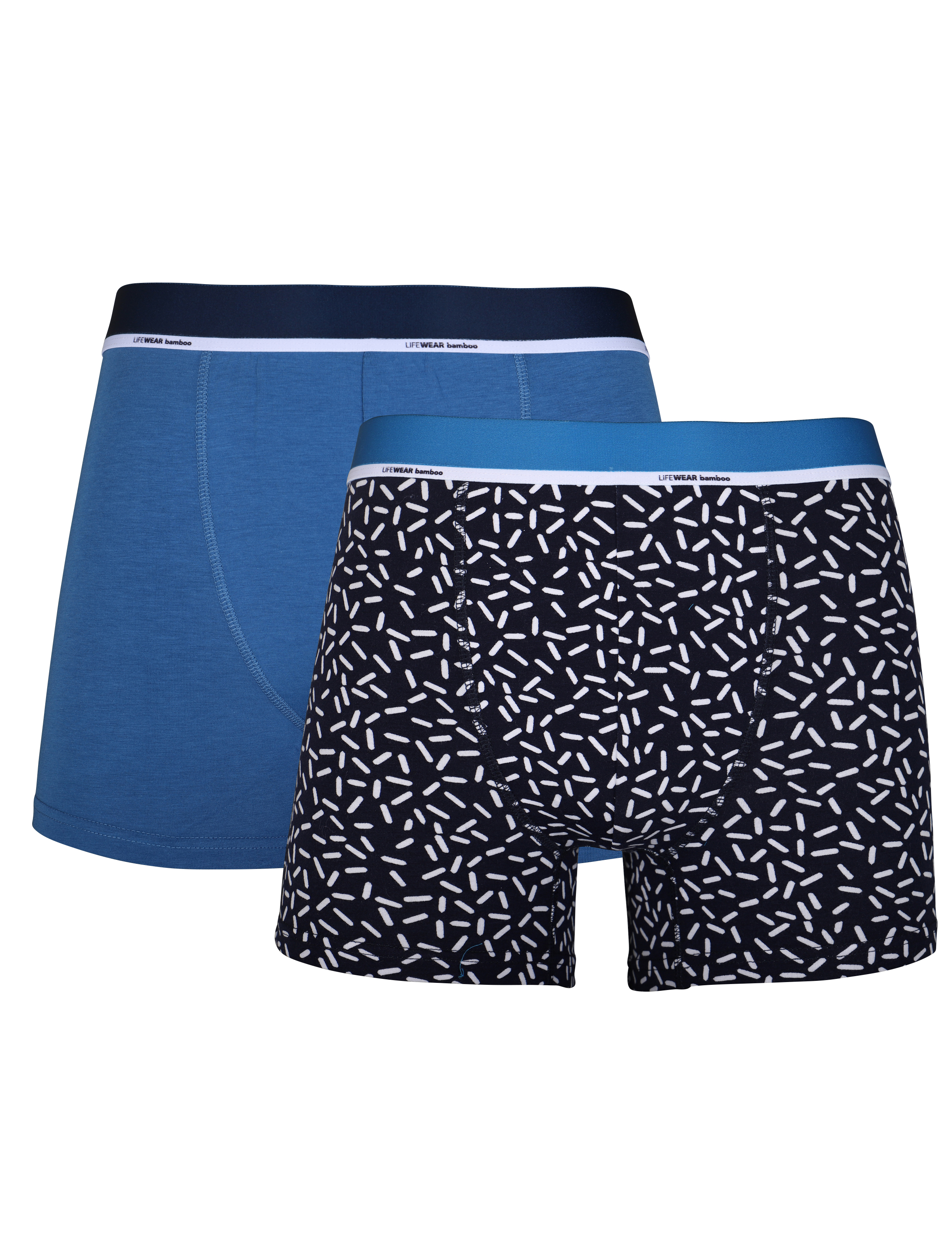 2-pack boxerkalsonger i bambu- Blå strössel