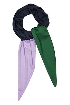 REA! Zilch scarf i bambu - marinblå/ljuslila/flaskgrön