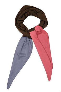 REA! Zilch scarf i bambu - mörkbrun/rosa/grå