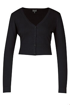 Zilch svart kort cardigan i bambu