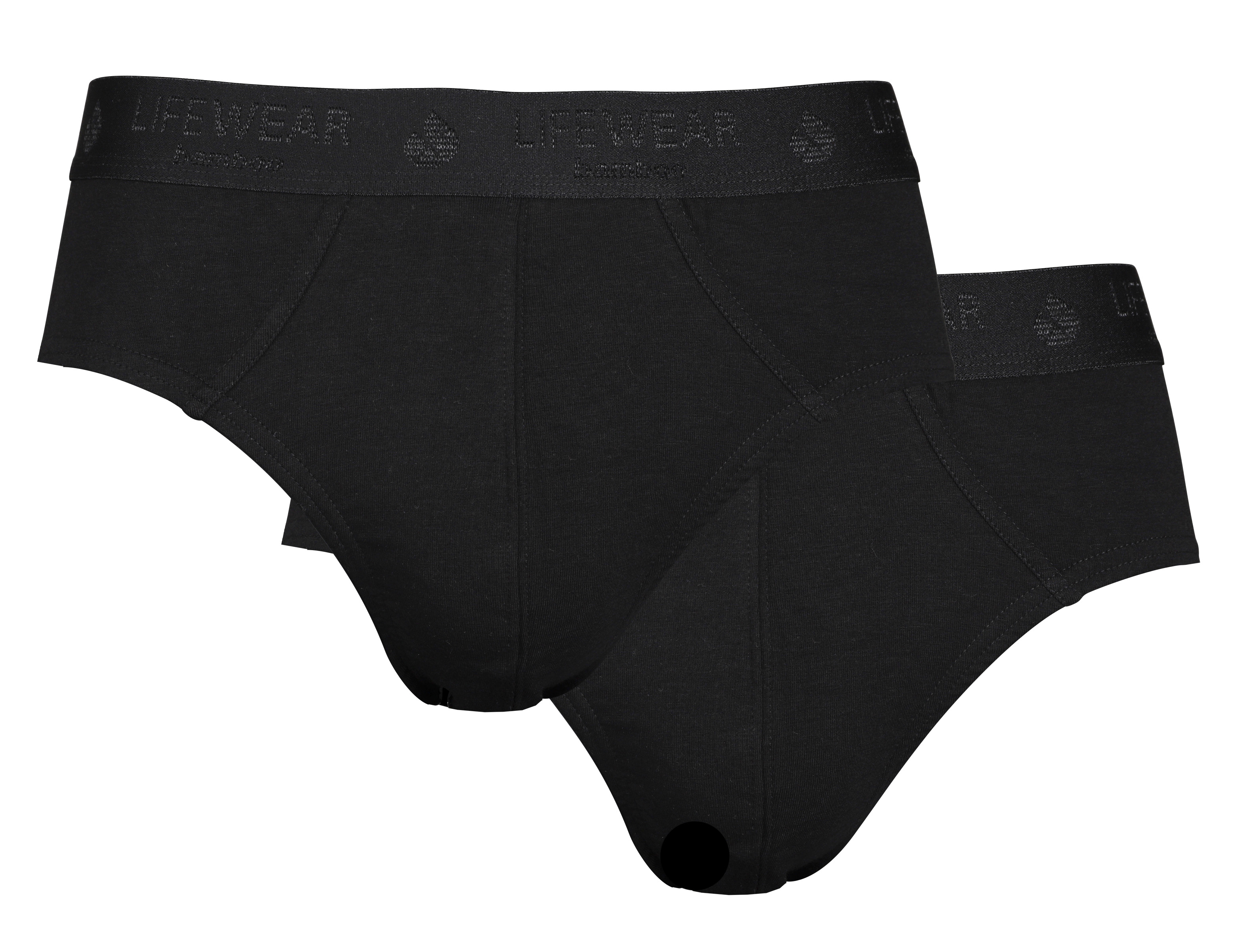 2-pack svarta bambukalsonger modell brief 