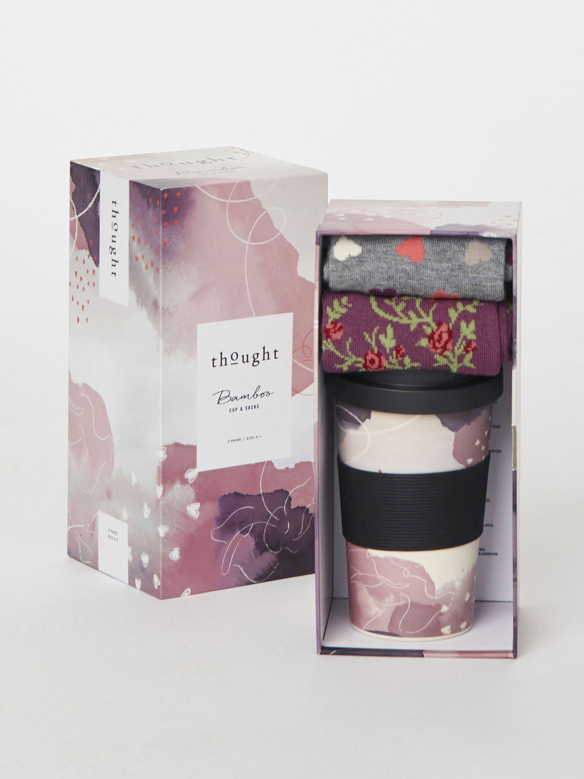 REA! Bambustrumpor och take-away mugg- rosa