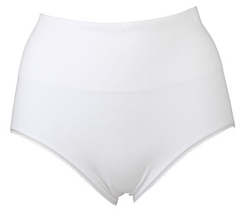 Vita seamless bambutrosor med formande effekt
