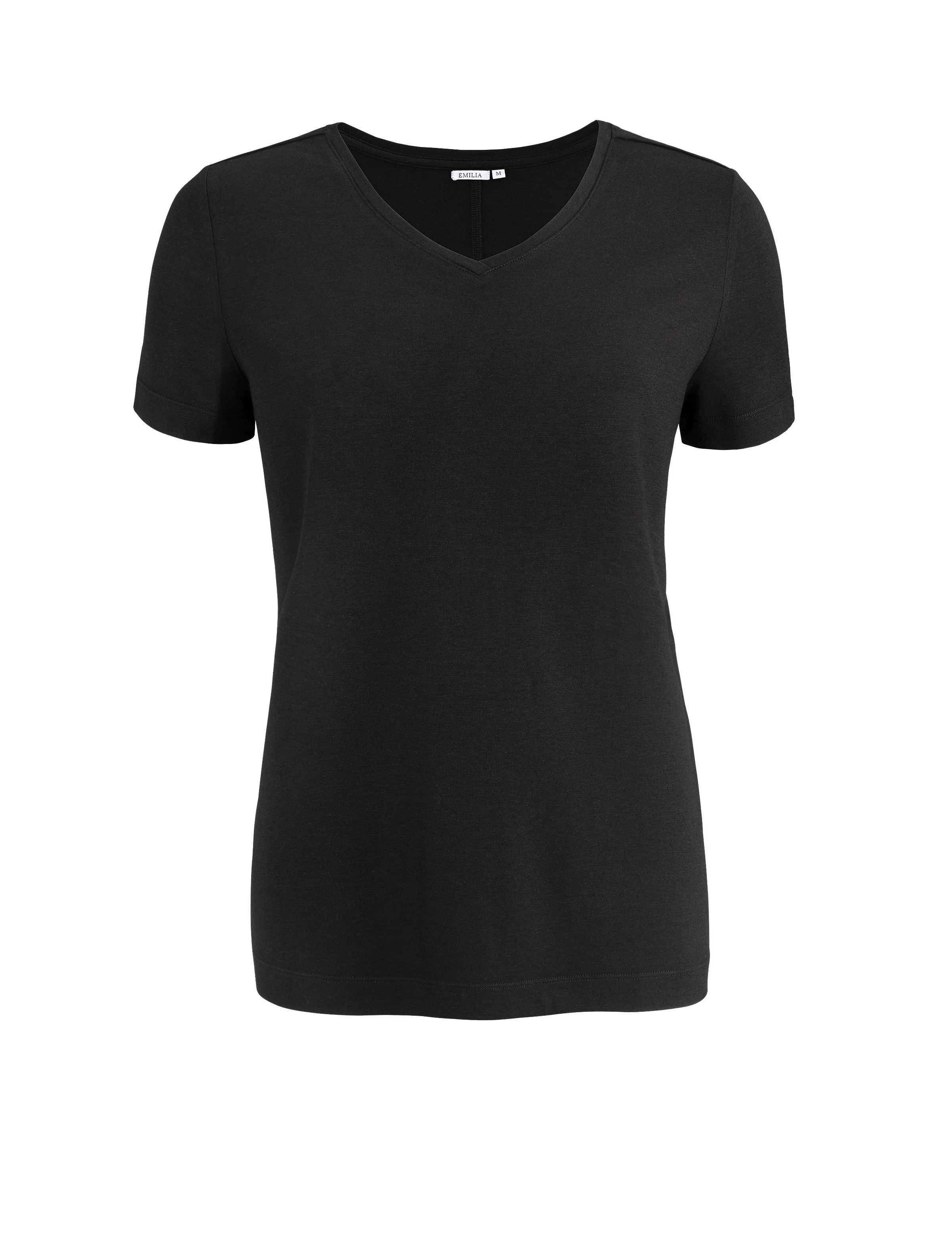 Svart v-ringad t-shirt i bambu