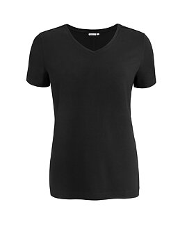 Svart v-ringad t-shirt i bambu