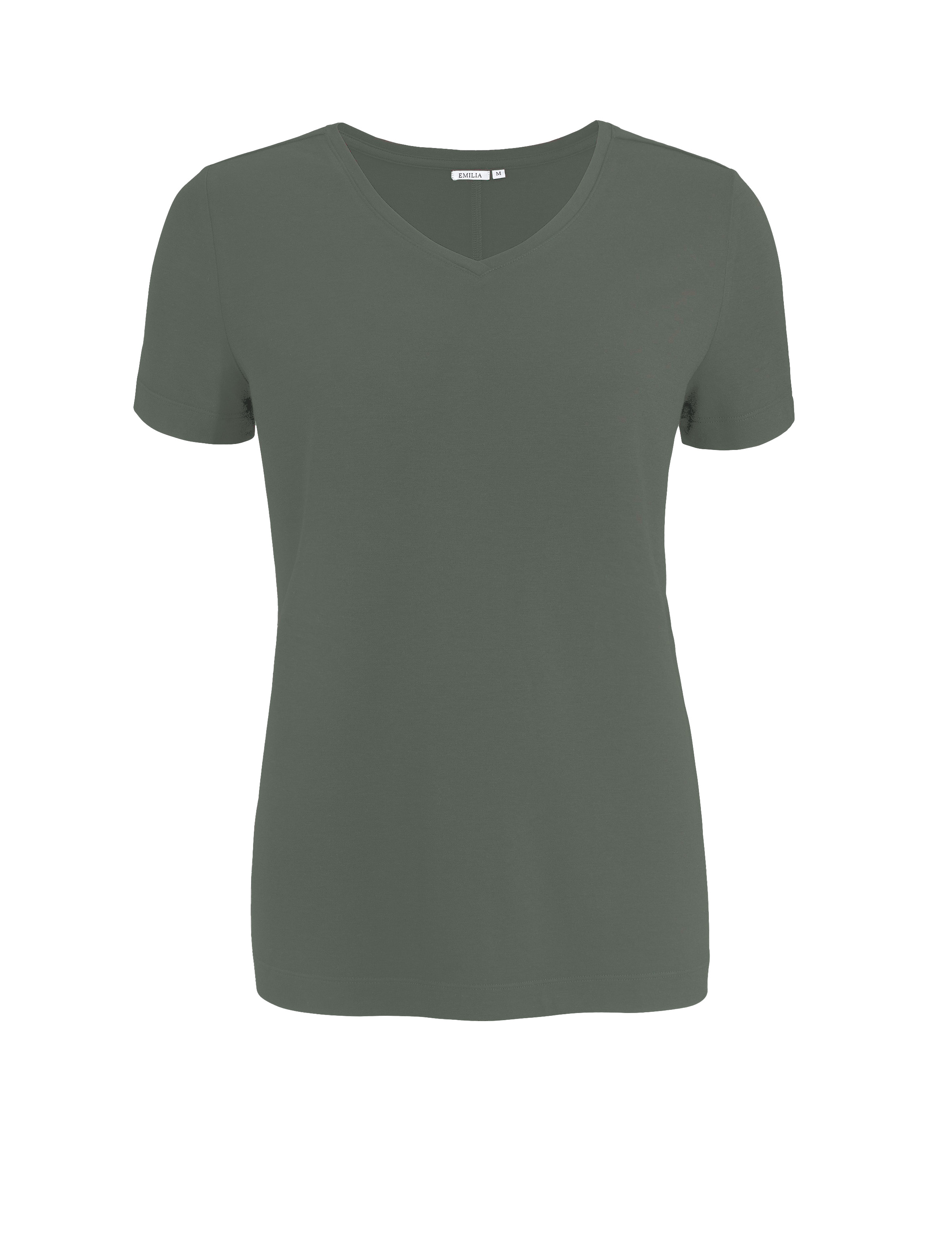 Grön v-ringad t-shirt i bambu