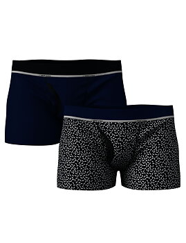 REA! 2-pack boxerkalsonger i bambu med gylf - Blåmönstrade