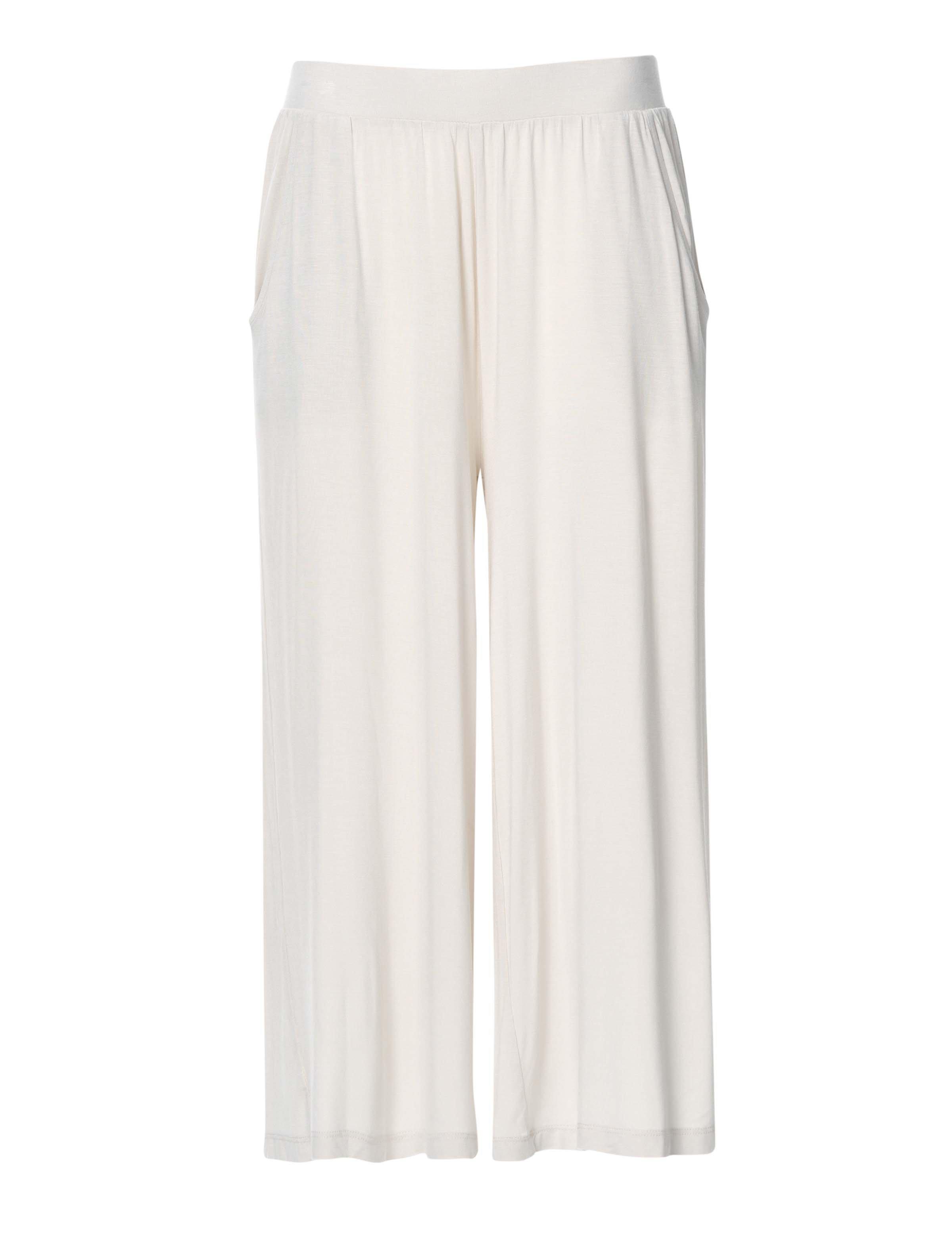 Beige culottebyxor i mjuk bambu
