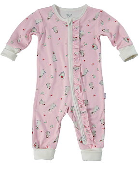 REA! Rosa bambupyjamas med kaniner och möss