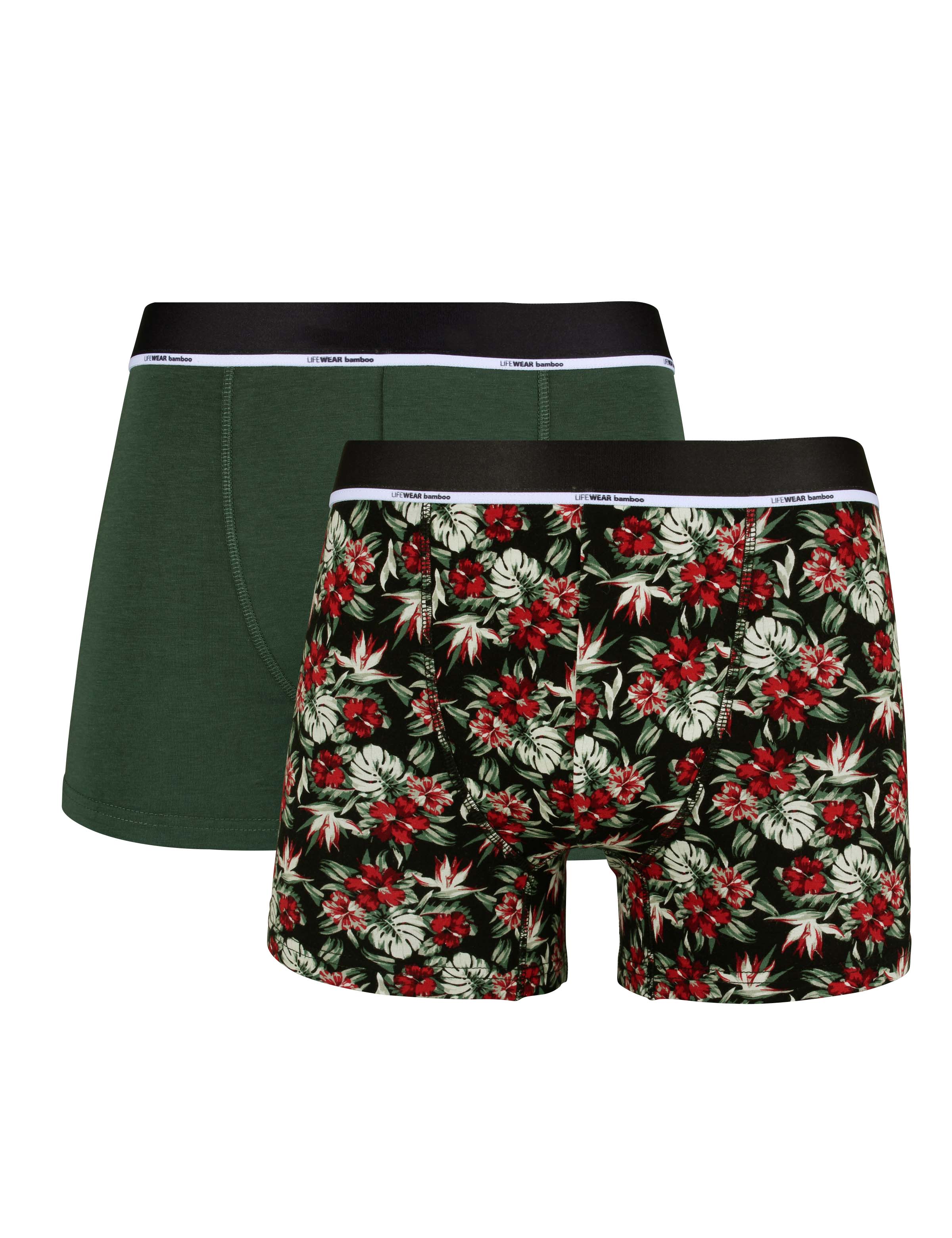 2-pack boxerkalsonger i bambu- Tropiska